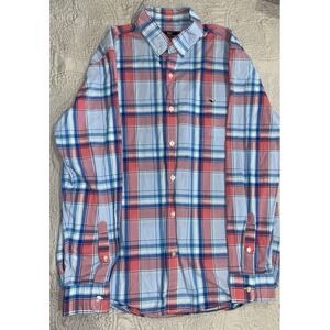 Vineyard Vines Long‎ Sleeve Slim Fit Tucker Button Down Shirt Plaid Large